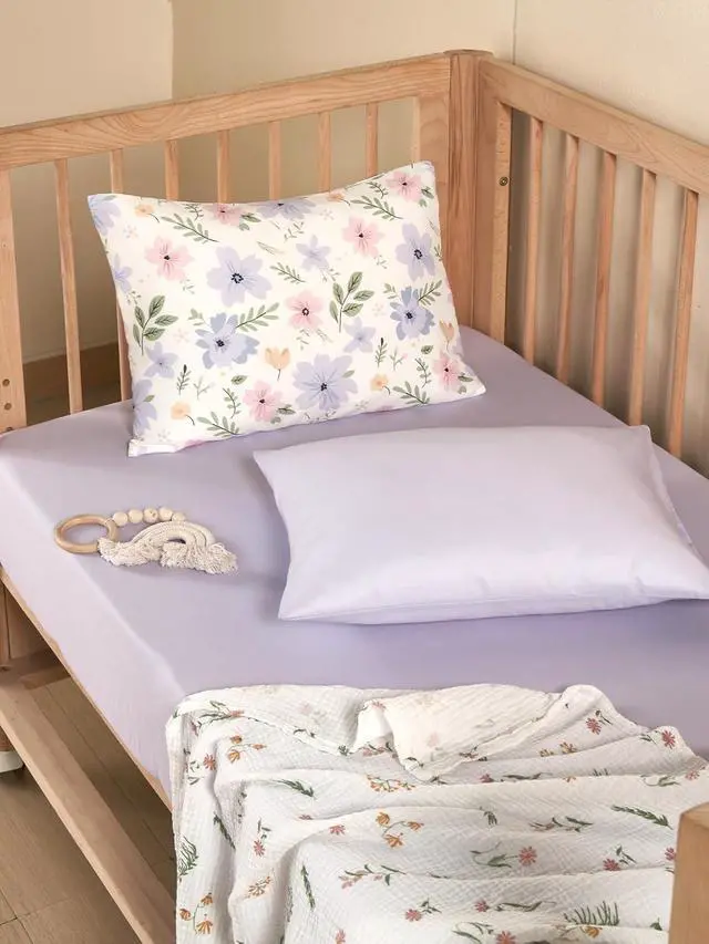 Alt view image 5 of 6 - TILLYOU Toddler Pillowcases 13 x 18 Travel Pillow Case 2 Pack, Kids Pillowcases Machine Washable with Envelope Closure, Brilliant Little Flowers