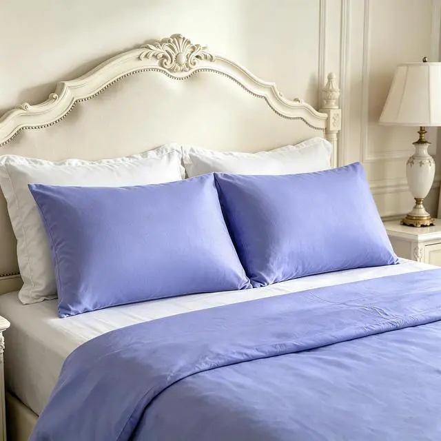 Alt view image 6 of 7 - Mohap Zipper Pillowcase 2 Pieces Brushed Microfiber 1800 Hotel Quality Super Soft Pillow Cover No Shrinkage No Fade Pillow Protectors - Lavender, Queen