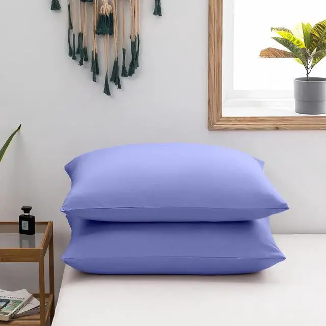 Alt view image 7 of 7 - Mohap Zipper Pillowcase 2 Pieces Brushed Microfiber 1800 Hotel Quality Super Soft Pillow Cover No Shrinkage No Fade Pillow Protectors - Lavender, Queen