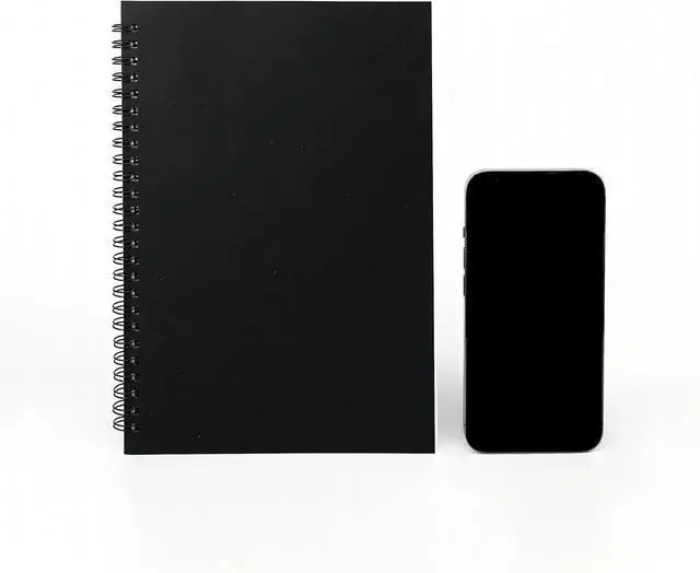 Alt view image 3 of 7 - DSTELIN 9 inch x 6 inch, 100GSM, Blank Spiral Notebook, 1-Pack, Soft Cover, Sketch book, 160 Pages / 80 Sheets, (Black)