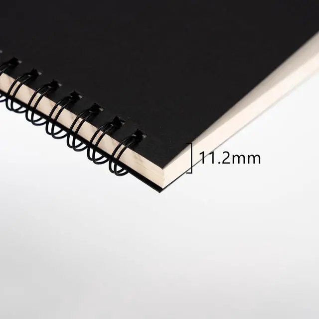 Alt view image 4 of 7 - DSTELIN 9 inch x 6 inch, 100GSM, Blank Spiral Notebook, 1-Pack, Soft Cover, Sketch book, 160 Pages / 80 Sheets, (Black)