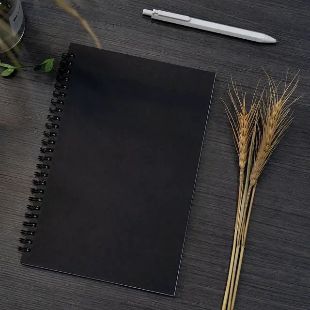 Alt view image 6 of 7 - DSTELIN 9 inch x 6 inch, 100GSM, Blank Spiral Notebook, 1-Pack, Soft Cover, Sketch book, 160 Pages / 80 Sheets, (Black)
