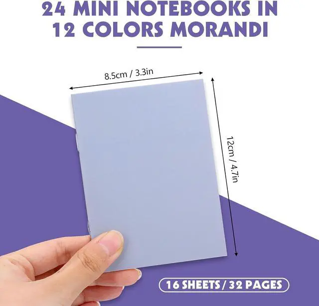 Alt view image 2 of 7 - BESARME 24 Pack Small Lined Pocket Notebooks, 4.72 x 3.35 In Mini Notepads