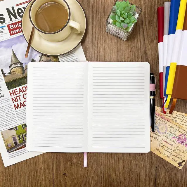 Alt view image 4 of 7 - Notebook Journal, College Ruled Notebook Lined A5 160 Pages,Hard Cover Journals for Writing, Notebooks for Work Office School Women Men,5.7 inches x 8.4 inches(Pink)