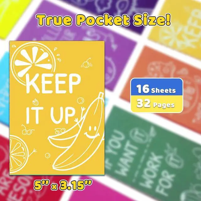 Alt view image 4 of 5 - Mini Notebooks Bulk, 24Pcs, Inspirational Notepad for Kids, 5x3.15