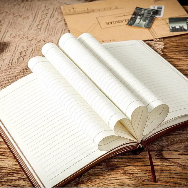 Alt view image 6 of 7 - CAGIE Journal for Men Women Leather Vintage Diary Journaling Notebook Black
