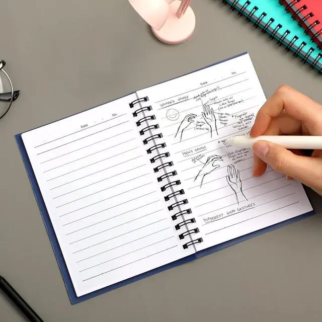 Alt view image 2 of 7 - FLYING EAGLE 3 PCS Small Spiral Notebooks 4x6, A6 Cute Mini Journal Plastic Hardcover 8mm Ruled Notebook, 3 Color 234 Sheets/468 Pages, 3 Pack Small Ruled Notebooks for School Work