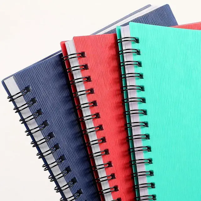 Alt view image 7 of 7 - FLYING EAGLE 3 PCS Small Spiral Notebooks 4x6, A6 Cute Mini Journal Plastic Hardcover 8mm Ruled Notebook, 3 Color 234 Sheets/468 Pages, 3 Pack Small Ruled Notebooks for School Work