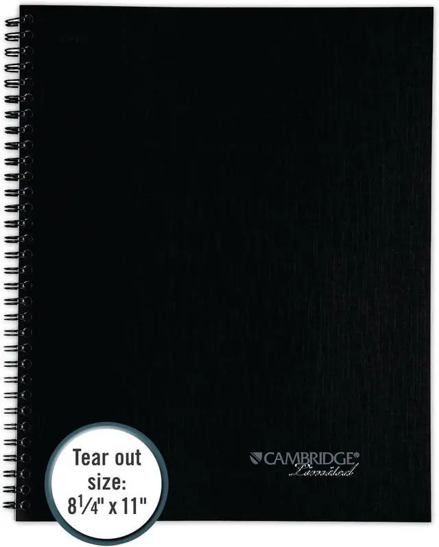 Alt view image 5 of 5 - Cambridge Business Notebook, Action Planner, Legal Ruled Paper, 8-1/2" x 11", 80 Sheets, Flexible Soft Touch Cover, Wirebound, Gray (06064)