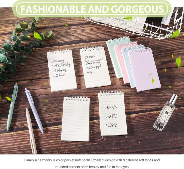 Alt view image 3 of 7 - Ddaowanx Small Notebooks,Cute 3x5 Pocket Spiral Notepads With Lined Pages