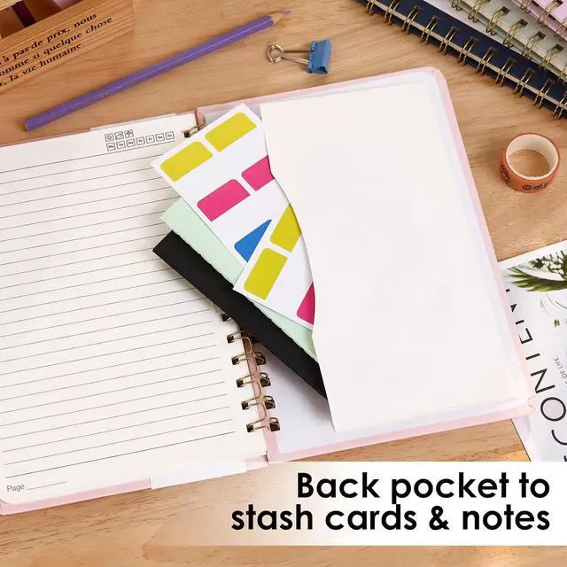 Alt view image 4 of 7 - LABUK Hardcover Spiral Notebook for Women, A5 Lined Pink Journaling Notebooks for Work, 5.5 x 8in 160Pages Spiral Journal for Writing