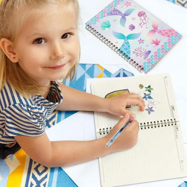 Alt view image 5 of 7 - B1ykin A5 Spiral Notebooks - 2Pcs 50 sheets 100 Pages, Mermaid Design