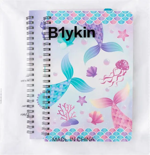 Alt view image 7 of 7 - B1ykin A5 Spiral Notebooks - 2Pcs 50 sheets 100 Pages, Mermaid Design