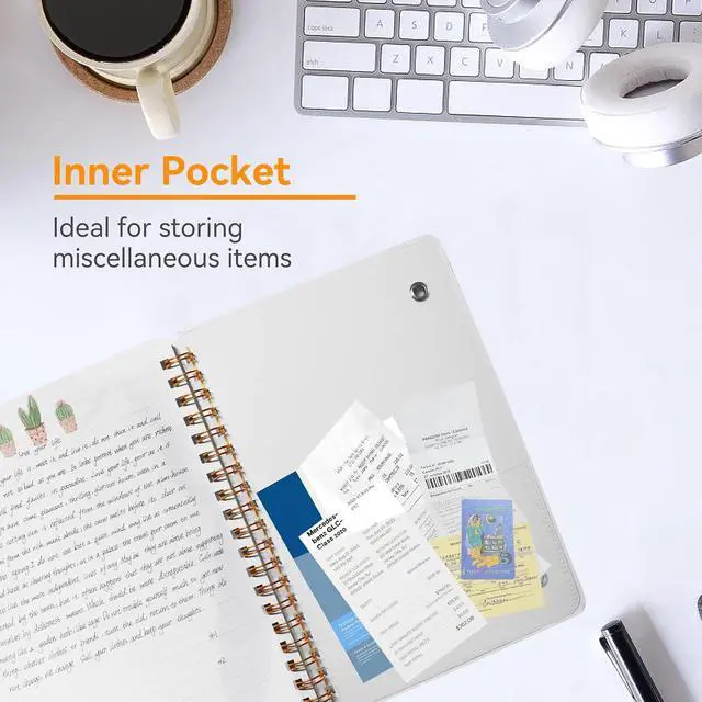 Alt view image 4 of 7 - 4 PCS Small Spiral Notebook 5x7, Spiral Journal Notebook, Notebooks for Work, Note Taking, School, Small Notebooks 5x7 with Strap, Cute Notebooks for Women 50 Sheets