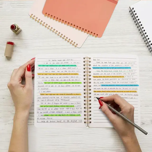 Alt view image 6 of 7 - 4 PCS Small Spiral Notebook 5x7, Spiral Journal Notebook, Notebooks for Work, Note Taking, School, Small Notebooks 5x7 with Strap, Cute Notebooks for Women 50 Sheets