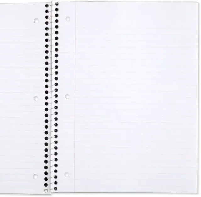 Alt view image 2 of 6 - Mead Spiral Notebook, 6 Pack, 1 Subject, Wide Ruled Paper, 7-1/2" x 10-1/2", 70 Sheets per Notebook, Colors Will Vary (930201-ECM25)