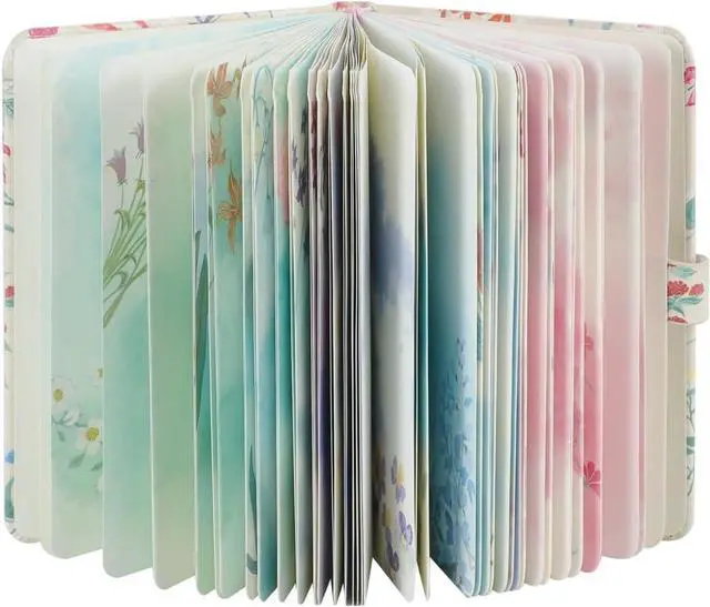 Alt view image 7 of 7 - SIIXU Colorful Pocket Notebook A6 - Floral Theme with Unique Flower Illustrations, Vegan Leather, Small Size for Women, Ideal for Journaling, Notes, and Travel
