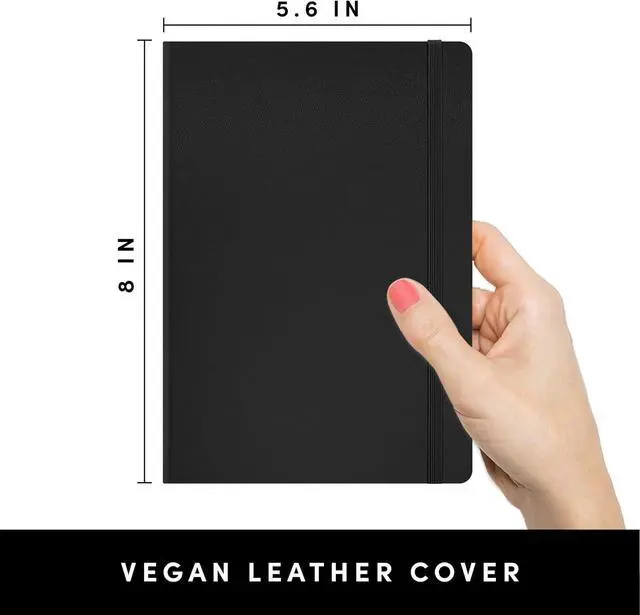 Alt view image 2 of 7 - PAPERAGE Lined Journal Notebook, Hardcover Journal for Women & Men, 160 Pages, (5.6 in x 8 in), College Ruled Journaling Notebook for Work, School Supplies & Note Taking, (Black)