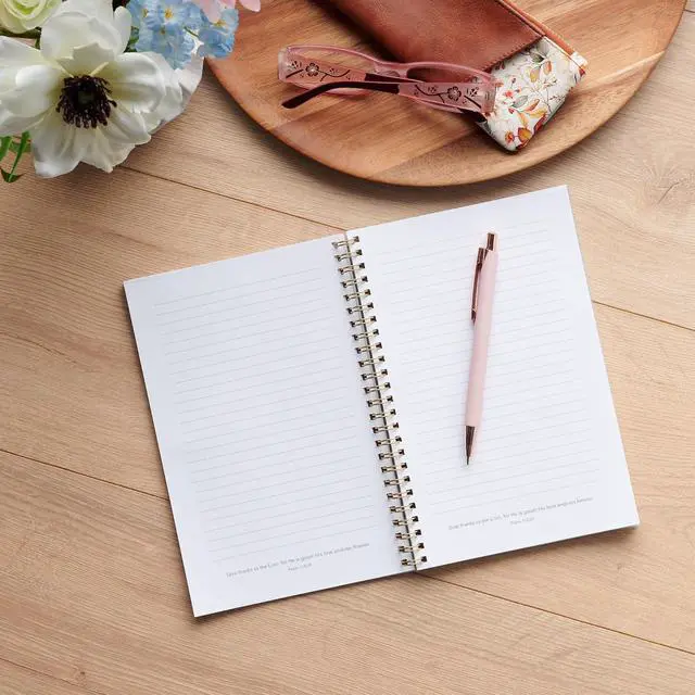 Alt view image 3 of 4 - Christian Art Gifts Notebook Ask Seek Knock Matthew 7:7 Bible Verse Inspirational Writing Notebook Gratitude Prayer Journal Flexible Cover 128 Ruled Pages w/Scripture, 6 x 8.5 Inches