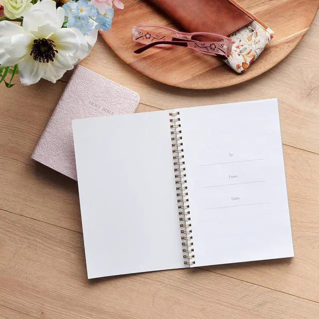 Alt view image 4 of 4 - Christian Art Gifts Notebook Ask Seek Knock Matthew 7:7 Bible Verse Inspirational Writing Notebook Gratitude Prayer Journal Flexible Cover 128 Ruled Pages w/Scripture, 6 x 8.5 Inches