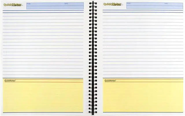 Alt view image 2 of 5 - Cambridge Limited Business Notebook with QuickNotes, Legal Ruled Paper, 8" x 11", 80 Sheets, Flexible Soft Touch Cover, Wirebound, Gray (06066)