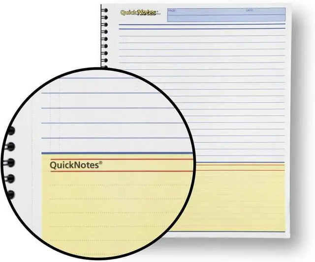 Alt view image 4 of 5 - Cambridge Limited Business Notebook with QuickNotes, Legal Ruled Paper, 8" x 11", 80 Sheets, Flexible Soft Touch Cover, Wirebound, Gray (06066)