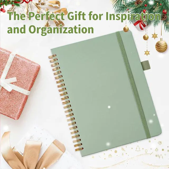 Alt view image 7 of 7 - YOXMJDB Lined Spiral Notebook, Small A5 College Ruled Notebook with Pen Holder, 140 Pages Hardcover Notebook Journal for Women, To Do List Notebook for Work, Bible, and Meeting (A5, Green, No Pen)