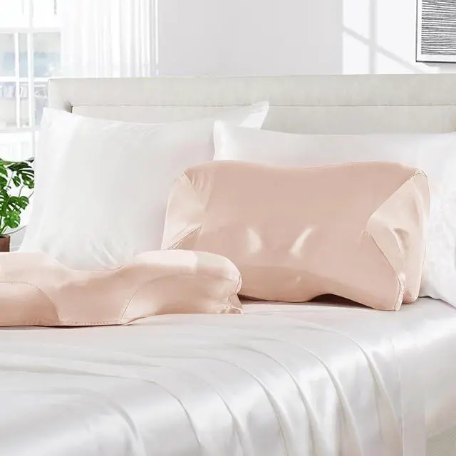 Alt view image 2 of 7 - Satin Pillowcase for Cervical Pillow, Beige