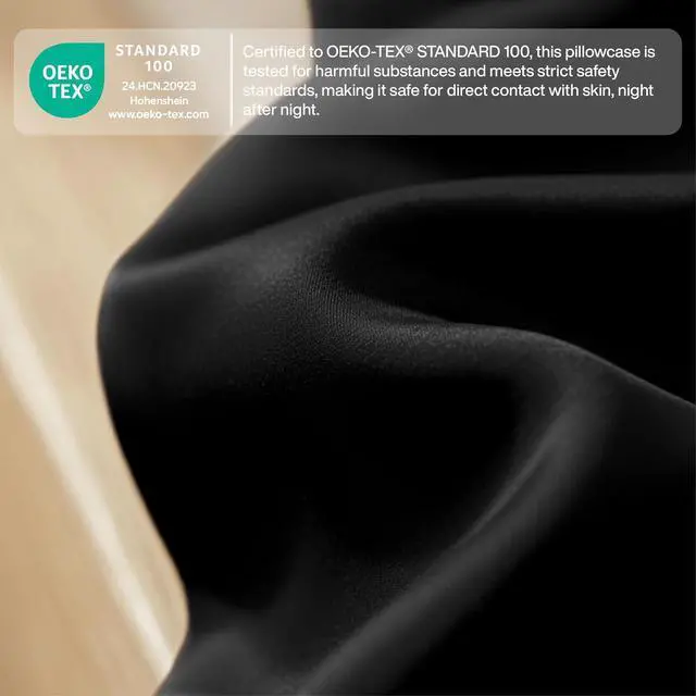 Alt view image 5 of 7 - QUEENSBAY Standard Pillow Cases Set of 2, Microfiber Cooling Pillowcases, Soft Breathable Envelope Closure Pillow Covers, Wrinkle Free Easy Care Bed Pillowcases, Size 20x26 Inches, Cooling Black