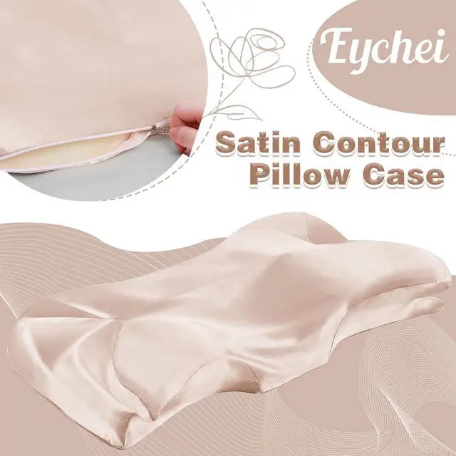 Alt view image 7 of 7 - Satin Pillowcase for Cervical Pillow, Beige
