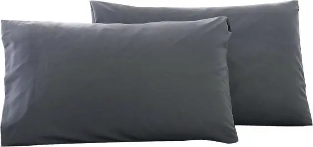 Main image of Microfiber Bed Pillowcases 2 Pack King Size, Super Soft Bed Pillow Covers Envelope Closure, Wrinkle, Fade and Stain Resistant, 20x36, Grey