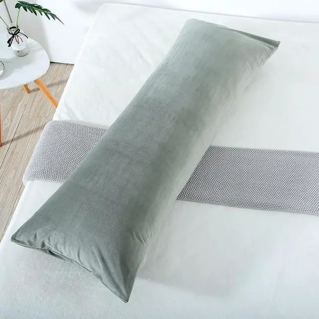 Alt view image 4 of 7 - YANHOMY Grey Body Pillow Cover Ultra Soft Body Pillow Pillowcase 20 X 54 Inches with Hidden Zipper Closure for Adults Pregnant Women, Soft and Cozy (Dark Grey)