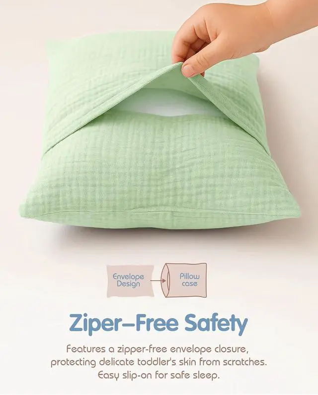 Alt view image 3 of 6 - Miss Adola Ultra-Soft Cotton Toddler Pillowcases Set of 2, WT PK Rainbow