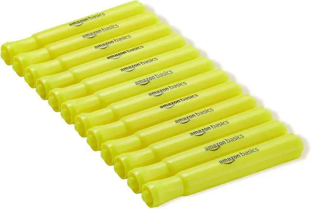 Alt view image 4 of 5 - Amazon Basics Tank Style Highlighters, Chisel Tip, Bible Highlighter, Office and School Supplies, 12 Pack, Yellow