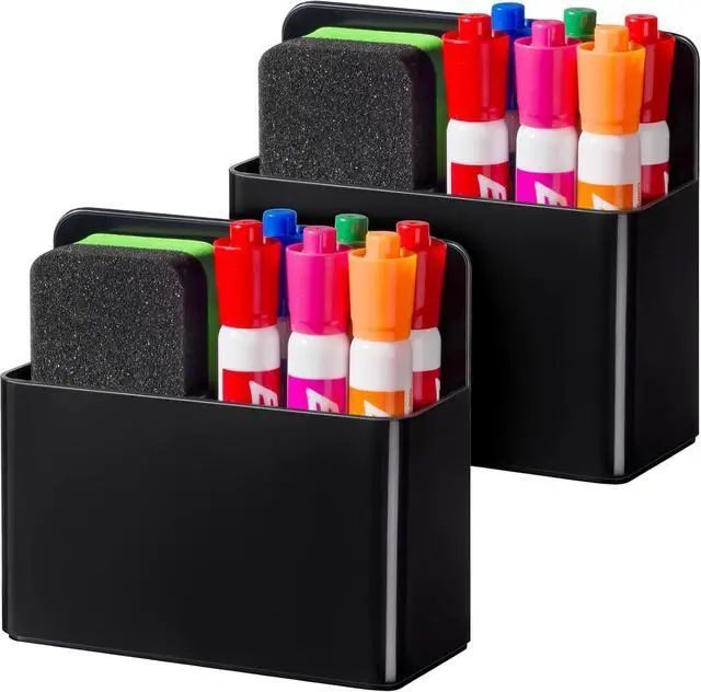 Main image of BEYGORM Plastic Magnetic Pen Holder, Powerful Magnet, 2 Pack