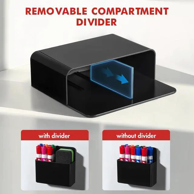 Alt view image 3 of 7 - BEYGORM Plastic Magnetic Pen Holder, Powerful Magnet, 2 Pack
