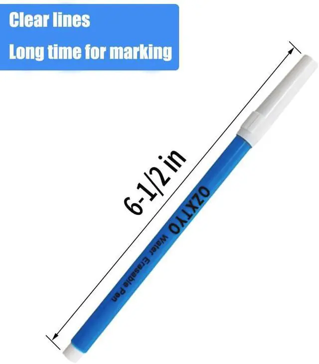 Alt view image 2 of 4 - OZXTYO Washable Fabric Markers for Sewing,5 Pack,Blue,Erasable
