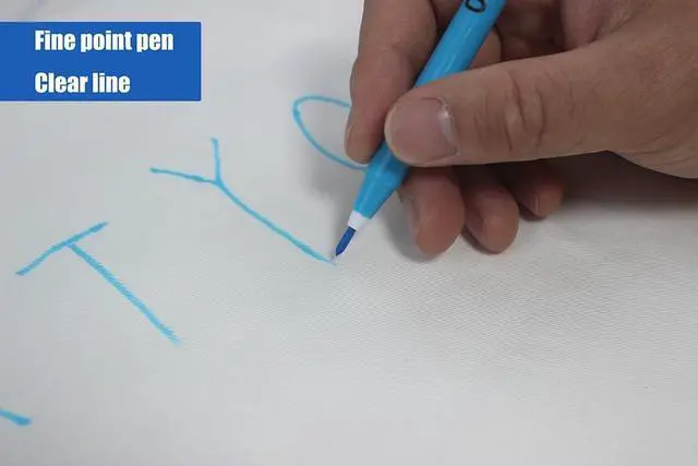 Alt view image 3 of 4 - OZXTYO Washable Fabric Markers for Sewing,5 Pack,Blue,Erasable