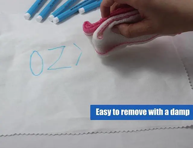 Alt view image 4 of 4 - OZXTYO Washable Fabric Markers for Sewing,5 Pack,Blue,Erasable
