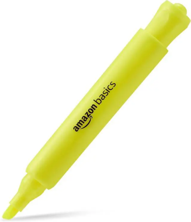Alt view image 2 of 5 - Amazon Basics Tank Style Highlighters, Chisel Tip, Bible Highlighter, Office and School Supplies, 12 Pack, Yellow