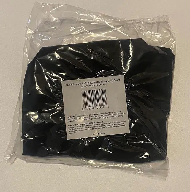 Alt view image 2 of 4 - Therapists Choice Jackson Roll Zip on Pillowcase (Pillow case only, Does not Include The Pillow) (Black)