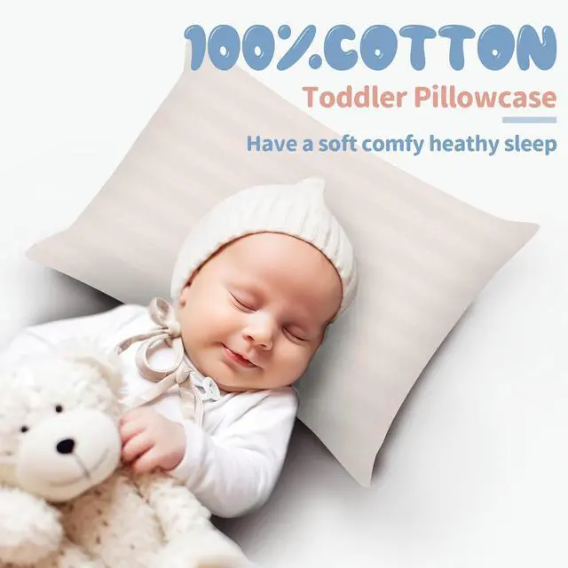 Alt view image 2 of 7 - 100% Egyptian Cotton Toddler Pillowcases Set of 2
