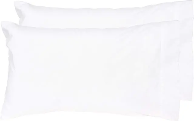 Main image of KAF Home Brushed Microfiber Pillow Cases, White, Queen, Pack of 2