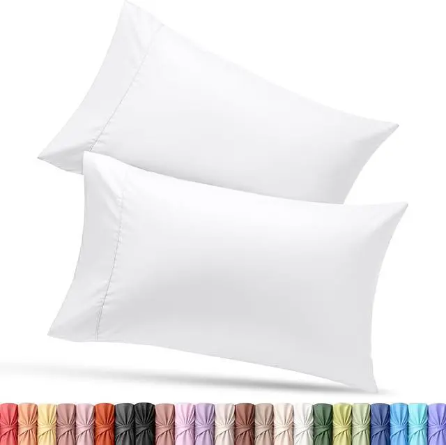 Main image of Pillow Cases King Size Set of 4, Ultra Soft Comfy Pillow Covers, White
