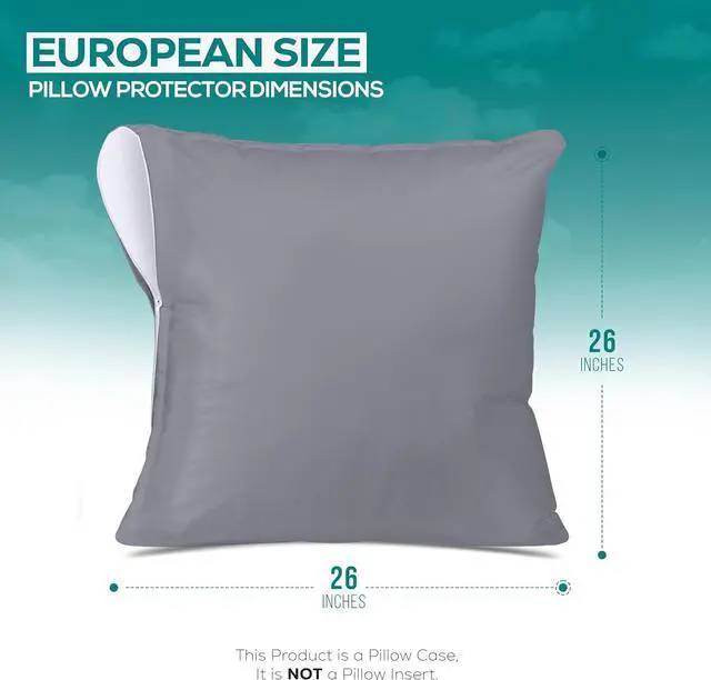 Alt view image 2 of 7 - Set of 2 Pillow Protectors with Zipper 26 x 26 Inches, Throw Pillow Covers