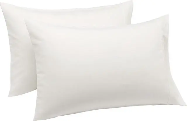 Alt view image 3 of 5 - Amazon Basics Standard Pillowcases Set of 2 - Lightweight, Super Soft Easy Care Microfiber, Cream, 30" L x 20" W, Pillows Not Included