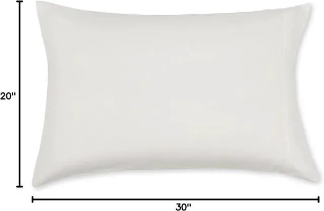 Alt view image 5 of 5 - Amazon Basics Standard Pillowcases Set of 2 - Lightweight, Super Soft Easy Care Microfiber, Cream, 30" L x 20" W, Pillows Not Included
