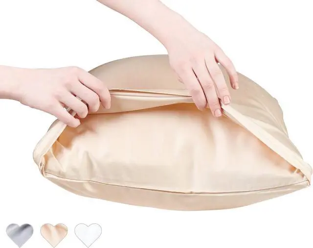 Main image of Anti Acne Pillowcase - Standard Size 26x20, Beige, Envelope Style - Oeko-TEX Certified - 75% Viscose Derived from Bamboo, 25% Modal for Smooth, Breathable, Moisture-Wicking Quality