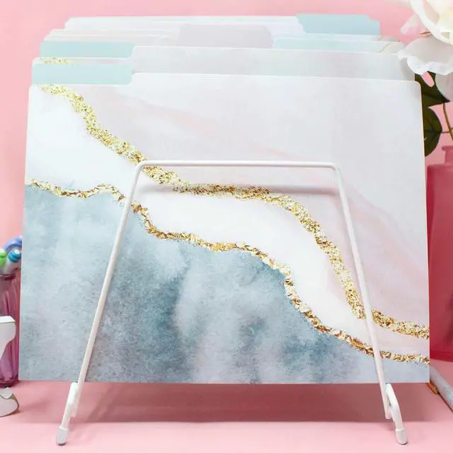 Alt view image 4 of 7 - bloom daily planners Decorative File Folders - Set of Six Letter Size (8.5 x 11) Organizers, 1/3 Cut Tabs - Assorted Designs - Ethereal Marble