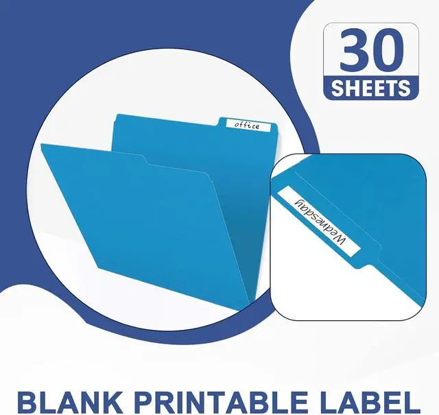 Alt view image 4 of 7 - PANDRI Colored File Folders, 30 Pack 1/3 Cut Tab File Folder, 6 Colors